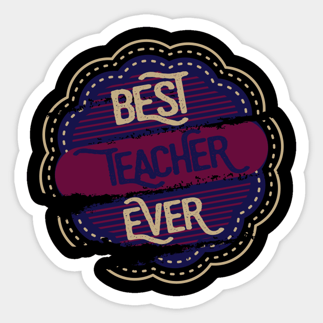 Best Teacher Ever Sticker by DimDom